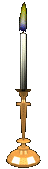 A picture of an animated candle 